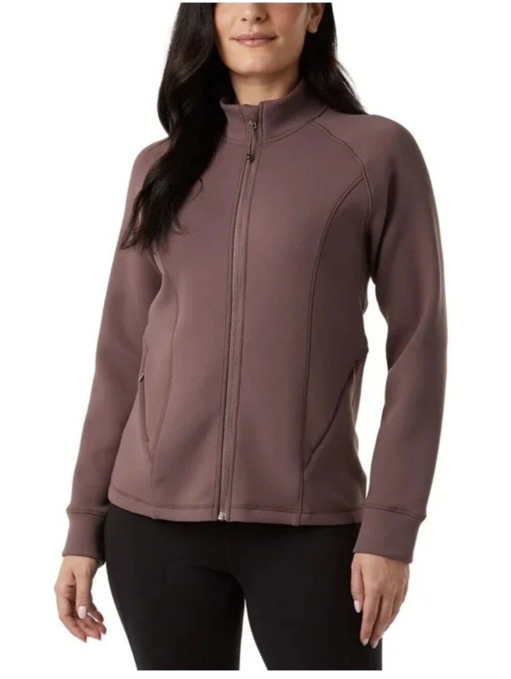 NEW! 32 Degrees Heat Brown Full Zip Active Tech Jacket Size M